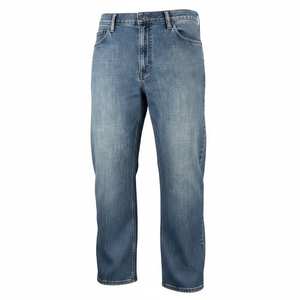 Authentics Levi Strauss Men's Faded Blue Jeans Straight Fit Size 38x27 Measured